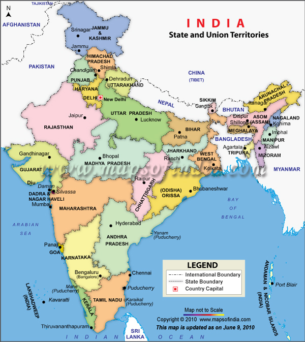 india map blue