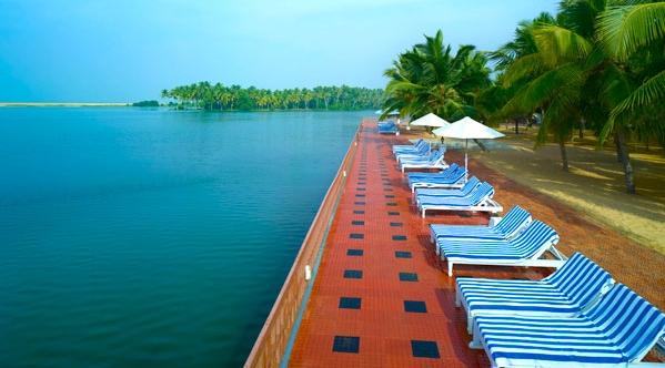 Luxury pool in Estuary Island Resort Poovar