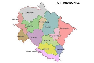 Tourist And Tourism Map of Uttarakhand